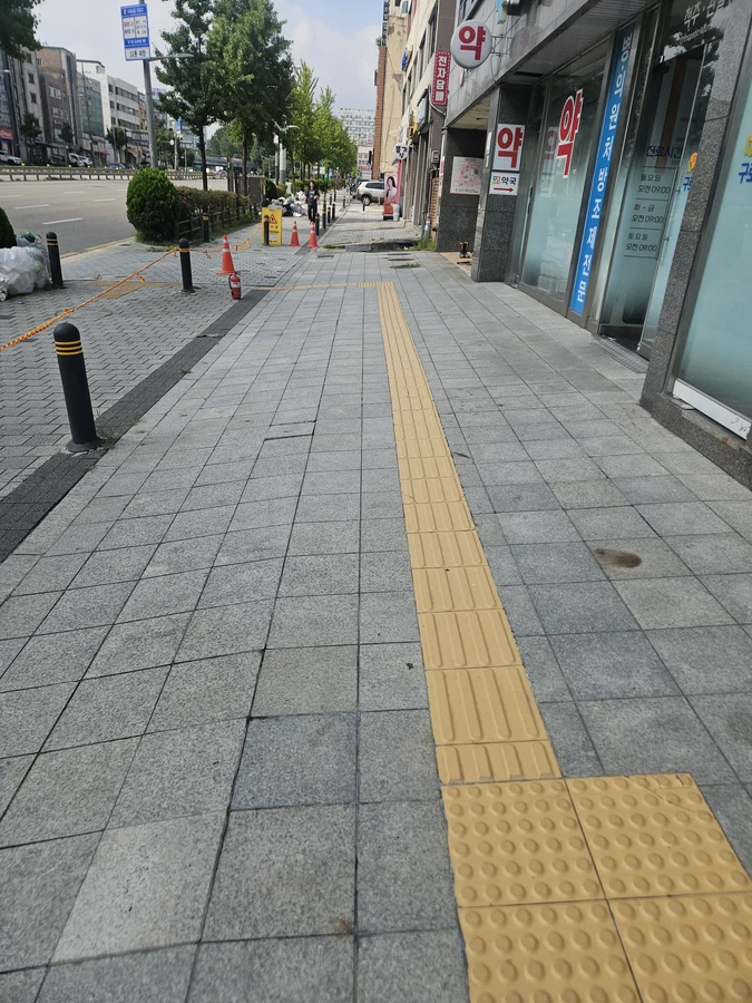 화강석버너구이 시공 전 현장